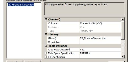 Creating Primary Keys in SQL Server