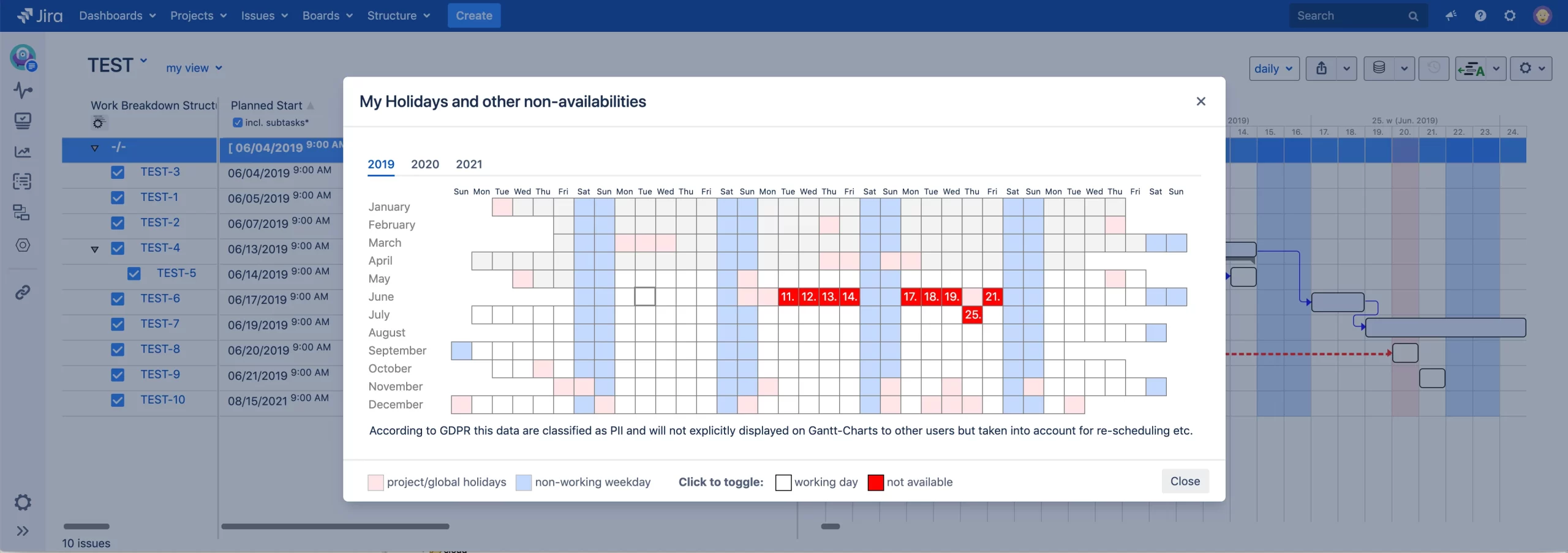 Gantt-Chart for Jira plugin